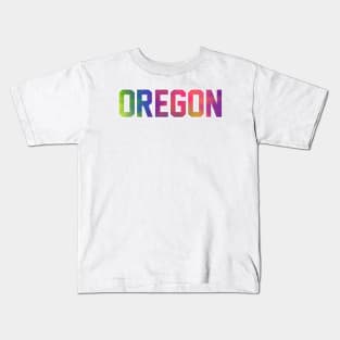 Oregon Tie Dye Jersey Letter Kids T-Shirt